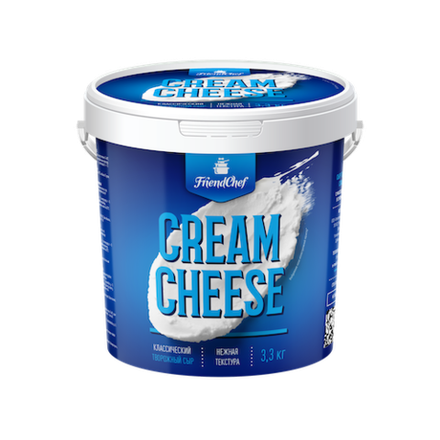 Сыр творожный сливочный CREAM CHEESE FriendChef с м.д.ж. 65% 3,3 кг