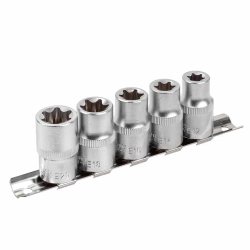 Набор головок Е-профиль 5пр. 1/2''(E12,E14,E16,E18,E20), на планке RockForce##Rock FORCE RF-4053