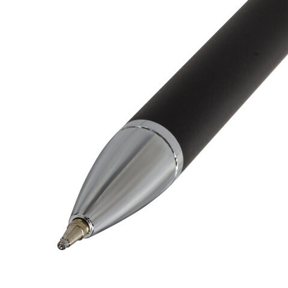 Ручка подарочная шариковая BRAUBERG "Allegro", СИНЯЯ, корпус черный с хромированными деталями, линия письма 0,5 мм, 143491