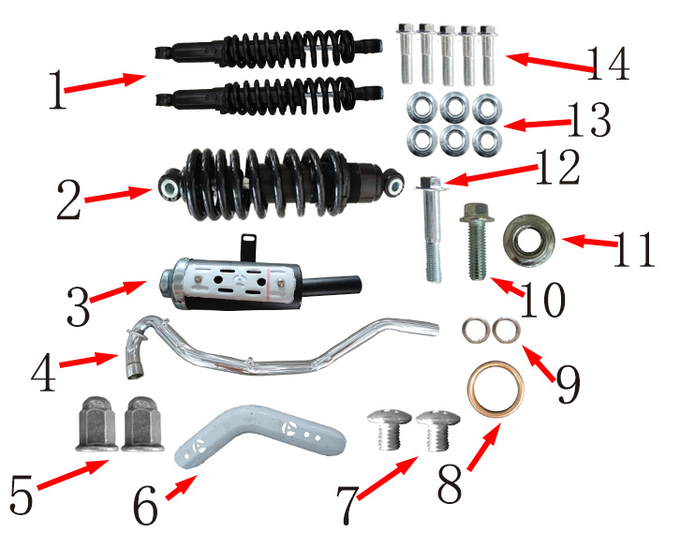 Запчасти к квадроциклу Motax Grizlik Super Lux | Premium. Рис. 5
