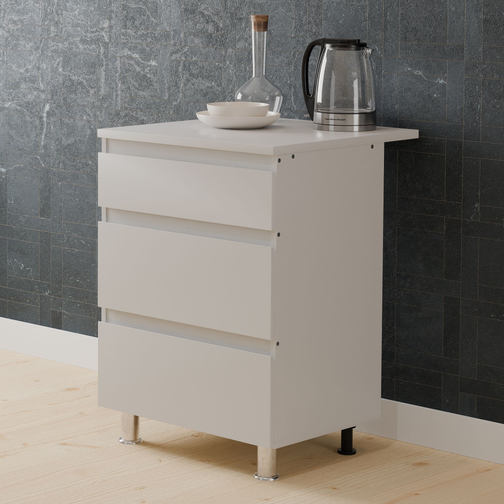 Кухня Севилья 180 см со столешницей (6 модулей), белый ЛДСП