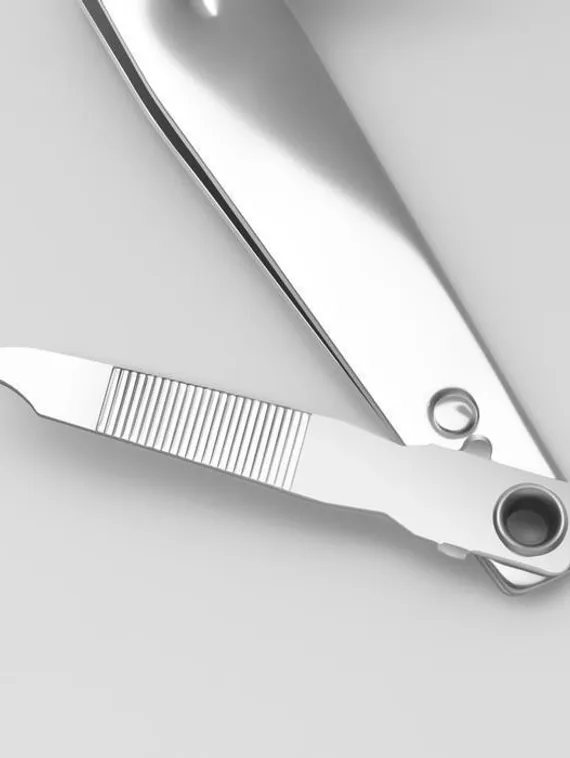 Кусачки-книпсер педикюрные, с пилкой, 7 см, цвет серебристый