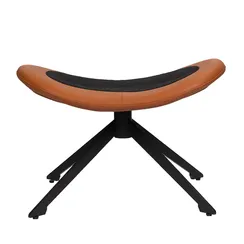 Оттоманка BLISS оранж/серый, экокожа, шенилл