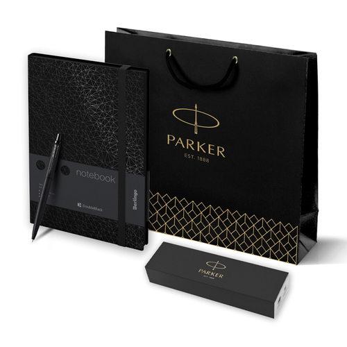 Подарочный набор: Шариковая ручка Parker Jotter XL + ежедневник, черный
