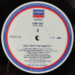 Винтажная виниловая пластинка LP The Rolling Stones Got Live If You Want It (Japan 1988) (Obi) Under My Thumb