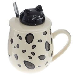 GAEM Кружка с крышкой и ложкой, 350 мл, L13 W9 H13 см, 4в.