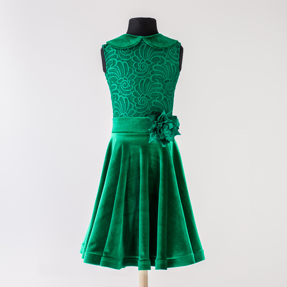 бархатное платье для танцев