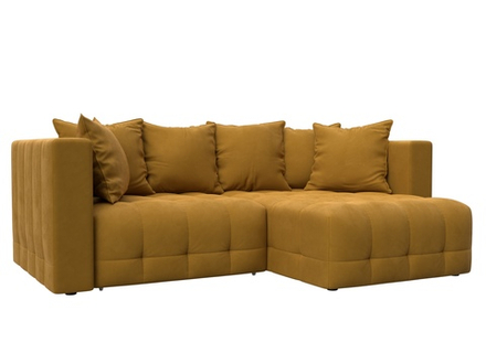 Диван угловой Лига-052 НПБ угол универсальный, BRUT 10 ВЕЛЮР желтый