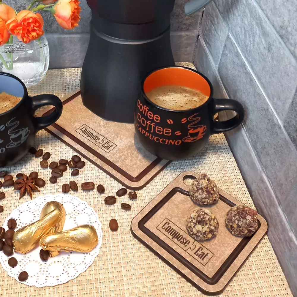 Подставка для горячего 18х18см ComposeEat ProFashion порфир кремовый