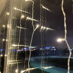 Светодиодная новогодняя гирлянда ЭРА ENOZ-2B Занавес уличная 2 м*2 м желтая 96 LED | Гирлянды