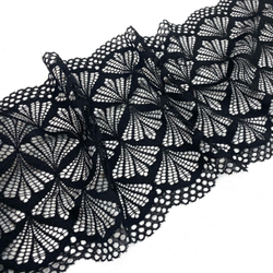 Кружево эластичное черное 17 см