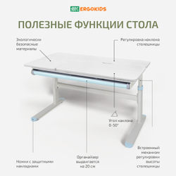 Cтол письменный для школьников Ergokids Bravo