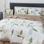 Комплект постельного белья Сатин с Одеялом 100% хлопок 160x80 на резинке OBR150