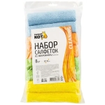 Набор салфеток из микрофибры 8шт MFS-, размер 30х30см