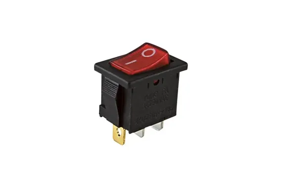 Переключатель TDM YL-211-02 6А 2 пол &quot;I-O&quot; 1з черный