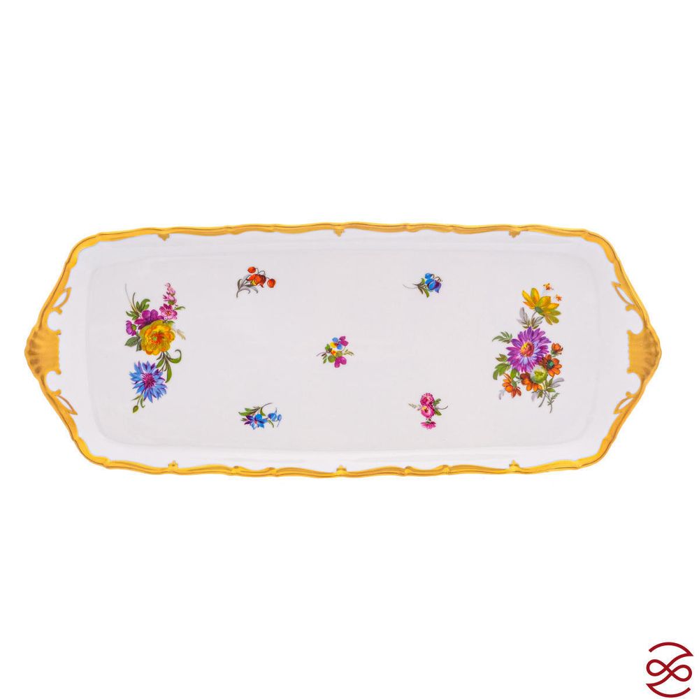 Поднос Queen's Crown Мейсенский букет 37 см