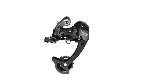 Переключатель задний MicroShift RD-M46S, GS, 1/2x9 скоростей, крепление на болт, черный