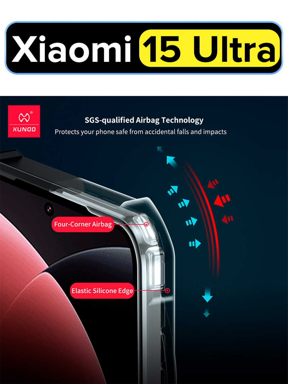 Чехол для Xiaomi 15 Ultra c Магсейф противоударный с усиленными углами XUNDD