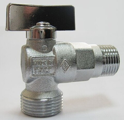 Кран угловой 1/2 х 3/4 матовый с от.  БУГАТТИ (48/12шт)