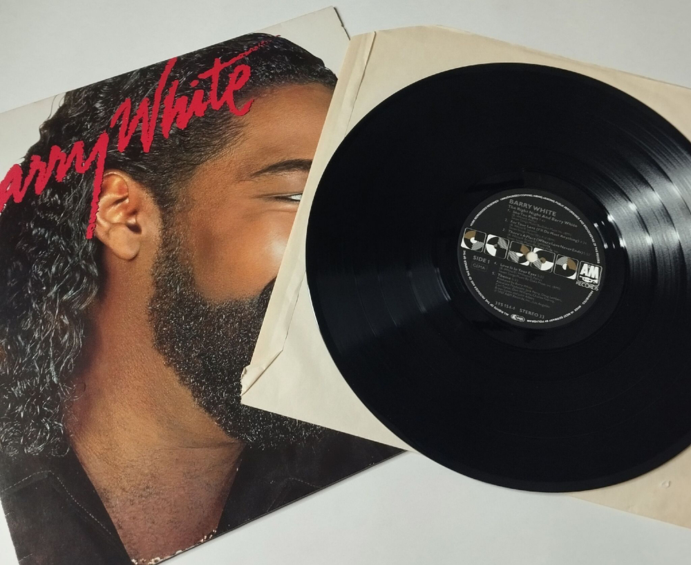Винтажная виниловая пластинка LP The Right Night and Barry White (Germany 1987)