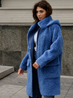 Шуба женская чебурашка тедди эко, SilverFox (арт. 1206)