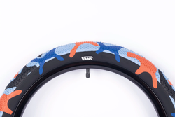 BMX Покрышка Cult 20" X 2.40" CULT X VANS TIRE, BLUE/ORANGE CAMO, W/BLACK SIDEWALL, WB.