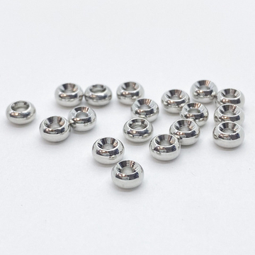 Бусина, цвет серебро (родий), размер 5*2,5, цена за 10 шт