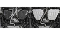 Защита топливного бака Rival для Skoda Kodiaq (V - 2.0 (180 л.с.); 2.0D (150 л.с.)) 4WD 2017-н.в./Volkswagen Tiguan II (V - 1.4 (150 л.с.); 2.0 (180/220 л.с.); 2.0D (150 л.с.)) 4WD (вкл. SportLine) 2016-2020/Volkswagen Tiguan II рестайлинг (V - 2.0 (180 л.с.)) 4WD 2020-н.в., штампованная, алюминий 3 мм, с крепежом, 2 части, 333.5122.1
