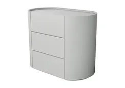 Комод Lagom 3 ящика ширина 90 см (светло-серый)