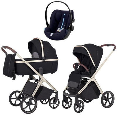 Коляска Carrello Vector CRL-6550 и автокресло Cybex Cloud G i-Size Ocean Blue Plus 3 в 1 Pearl Black