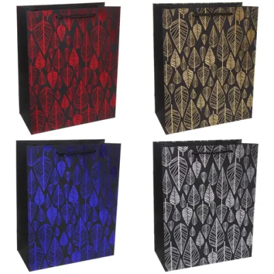Пакет подарочный «Изящные листья»33*26 см