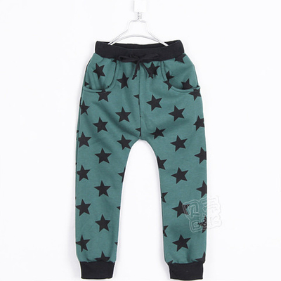 Брюки детские трикотажные с принтами звезд