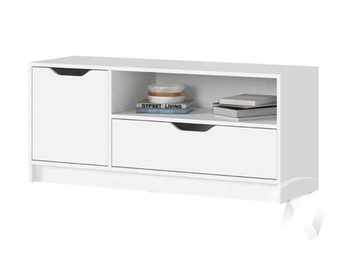 Тумба под ТВ ТВ 01 МС Руна (белый/белый)