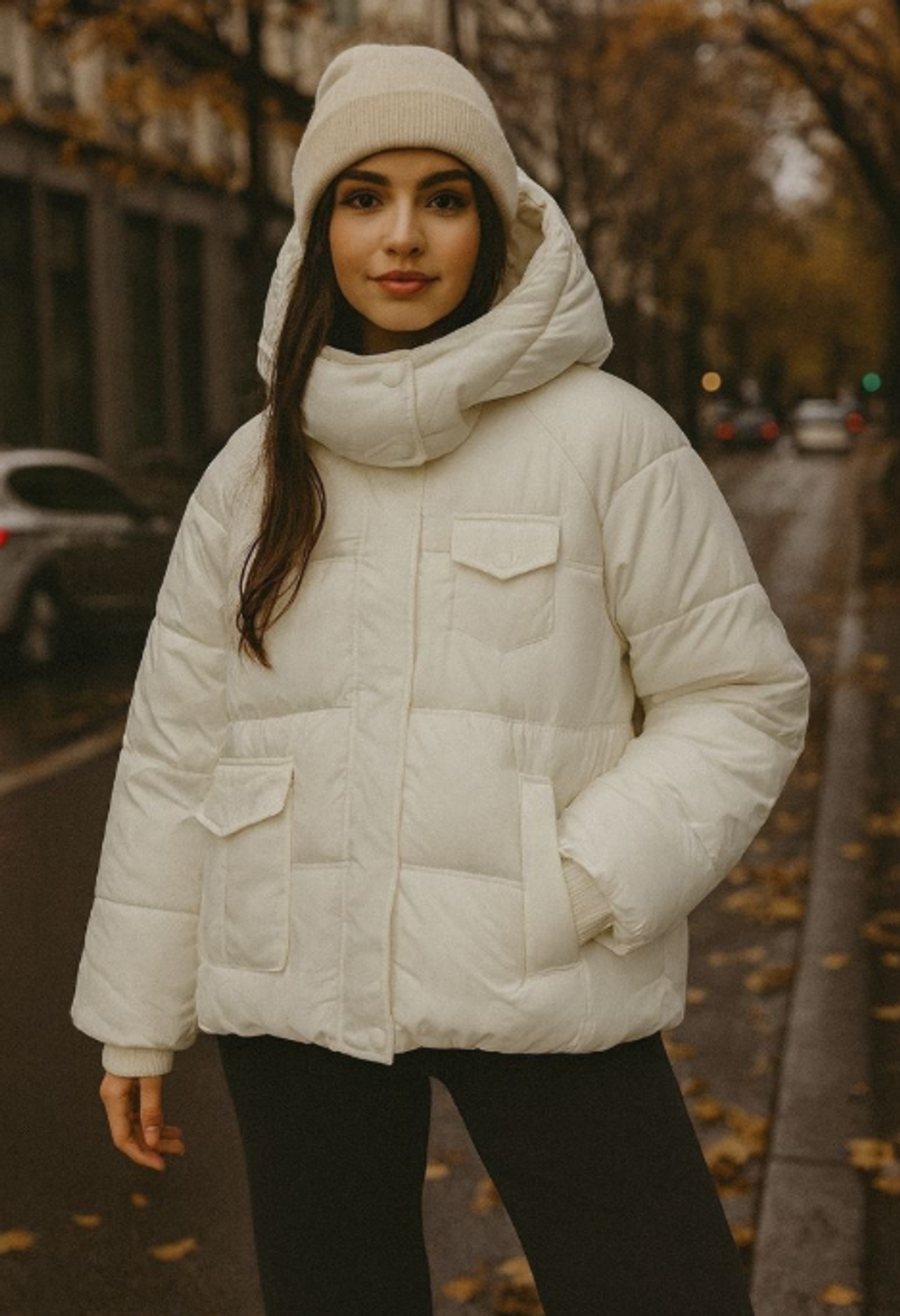 Оптом куртка короткая белая 42-52