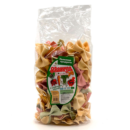 Макароны Бантики Azia Pasta Овощная фантазия 500 гр