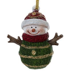 GAEM Изделие декоративное подвесное "Снеговик", L8 W4 H8,5 см, 2в.