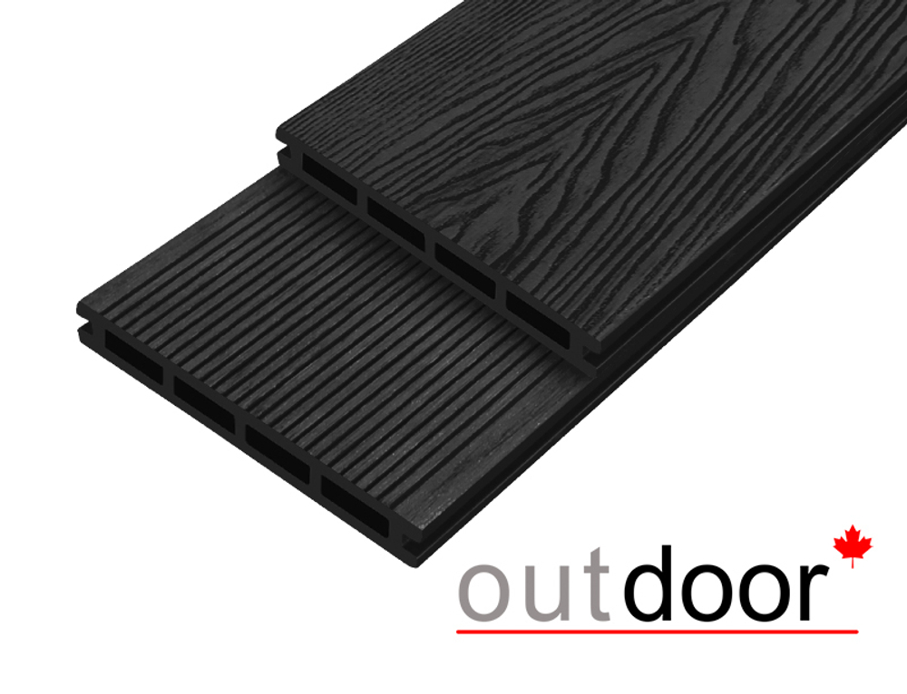 Террасная доска ДПК Outdoor 3D 150*20*4000 мм. HAVANA/вельвет черная