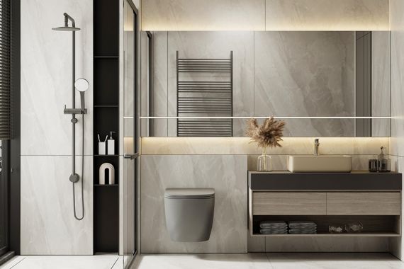 Унитаз ABBER Bequem AC1101TMG подвесной серый матовый, безободковый, смыв торнадо