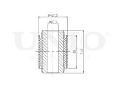 Сайлентблок заднего нижнего рычага UNIO RMP-20150