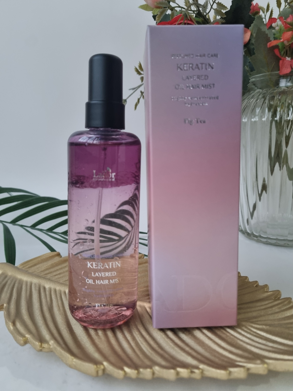 Спрей-мист для волос двухслойный для сухих волос KERATIN LAYERED OIL MIST (FIG TEA) 130 мл