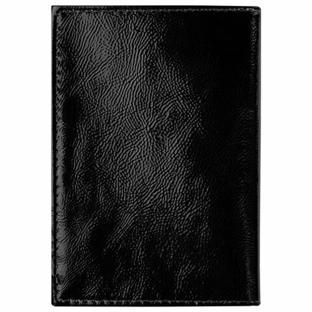 Обложка для паспорта натуральная кожа "наплак", тиснение серебром "Airplane", черная, BRAUBERG, 238212