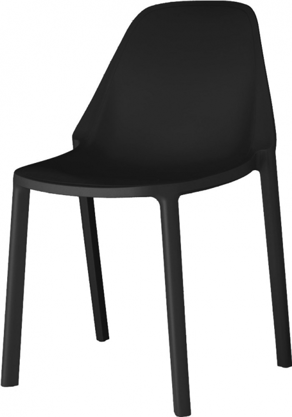 Стул пластиковый Scab Design Piu, антрацит