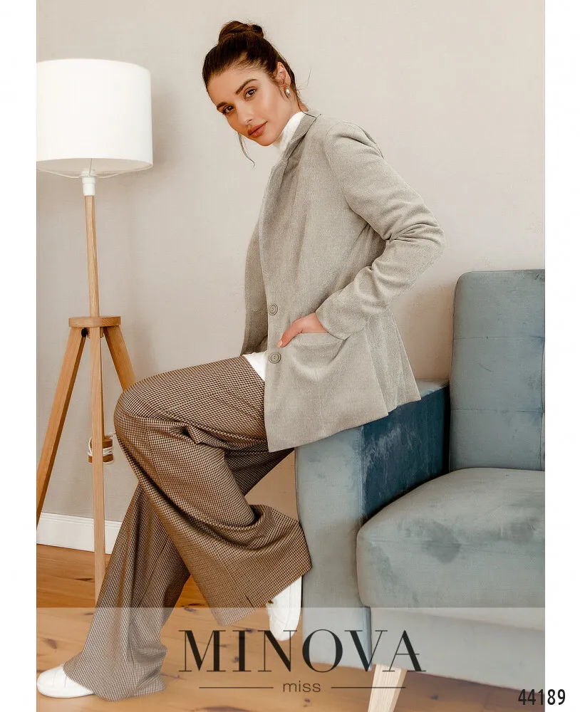 Пиджак 2154-бежевый-вельвет Minova