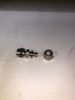 фитинг металический зажимной прямой трубки пвх 8мм 2 штуки