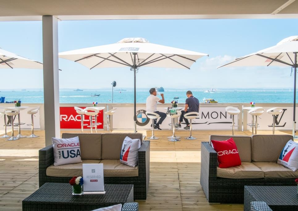 Зонт профессиональный телескопический 3х4 м Scolaro Leonardo Telescopic, антрацит, слоновая кость