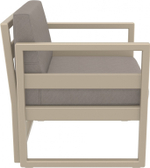 Кресло пластиковое с подушками Siesta Contract Mykonos, бежевый, светло-коричневый