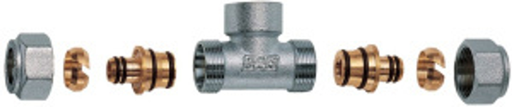RACC. A T 2 MONOCONI F 3/4' CROMATO  ADATT.MULTISTRATO 20X2.25