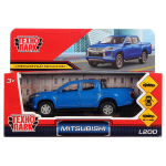 Модель ин. мет. "Mitsubishi L200" 13см, двери, багаж, синий, коробка L200-12-BU (Технопарк)