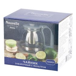 Чайник заварочный с фильтром v=700 мл (индивидуальная упаковка)