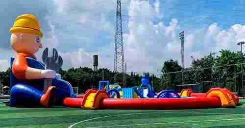 Надувной наземный аквапарк «Поймай осьминога» 25*15*8 м